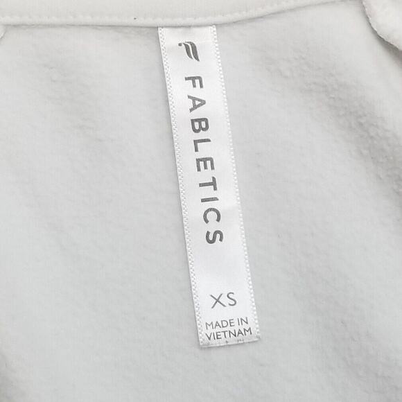 Fabletics Sydney Hoodie Sweatshirt Womens XS White Twist Front - Picture 4 of 11